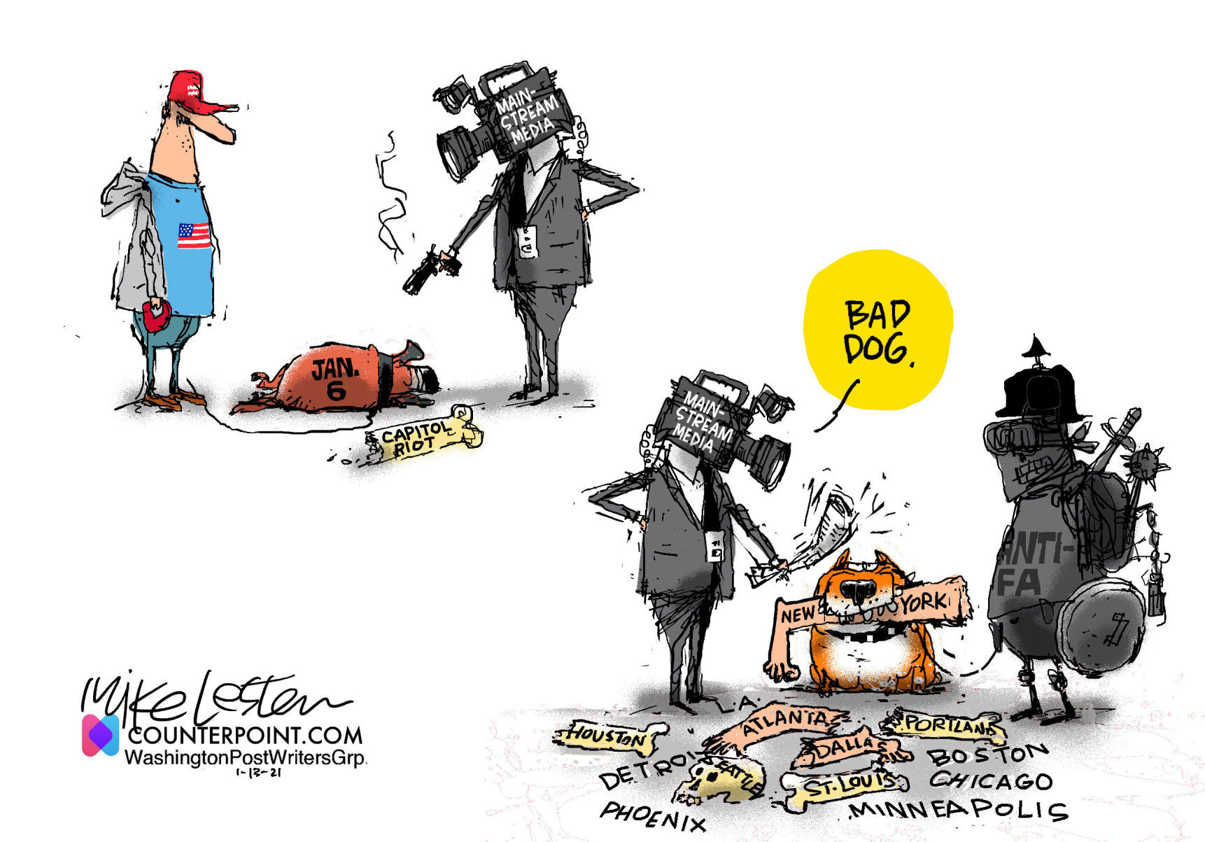 Mike Lester cartoon